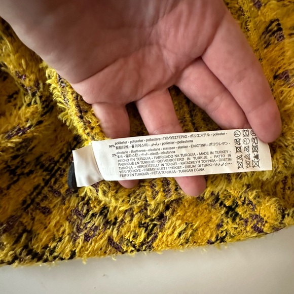 Zara Yellow Co-ord Eyelash Textured Knit 3 Button Clueless Vibes Cardigan NWOT S - Picture 13 of 16